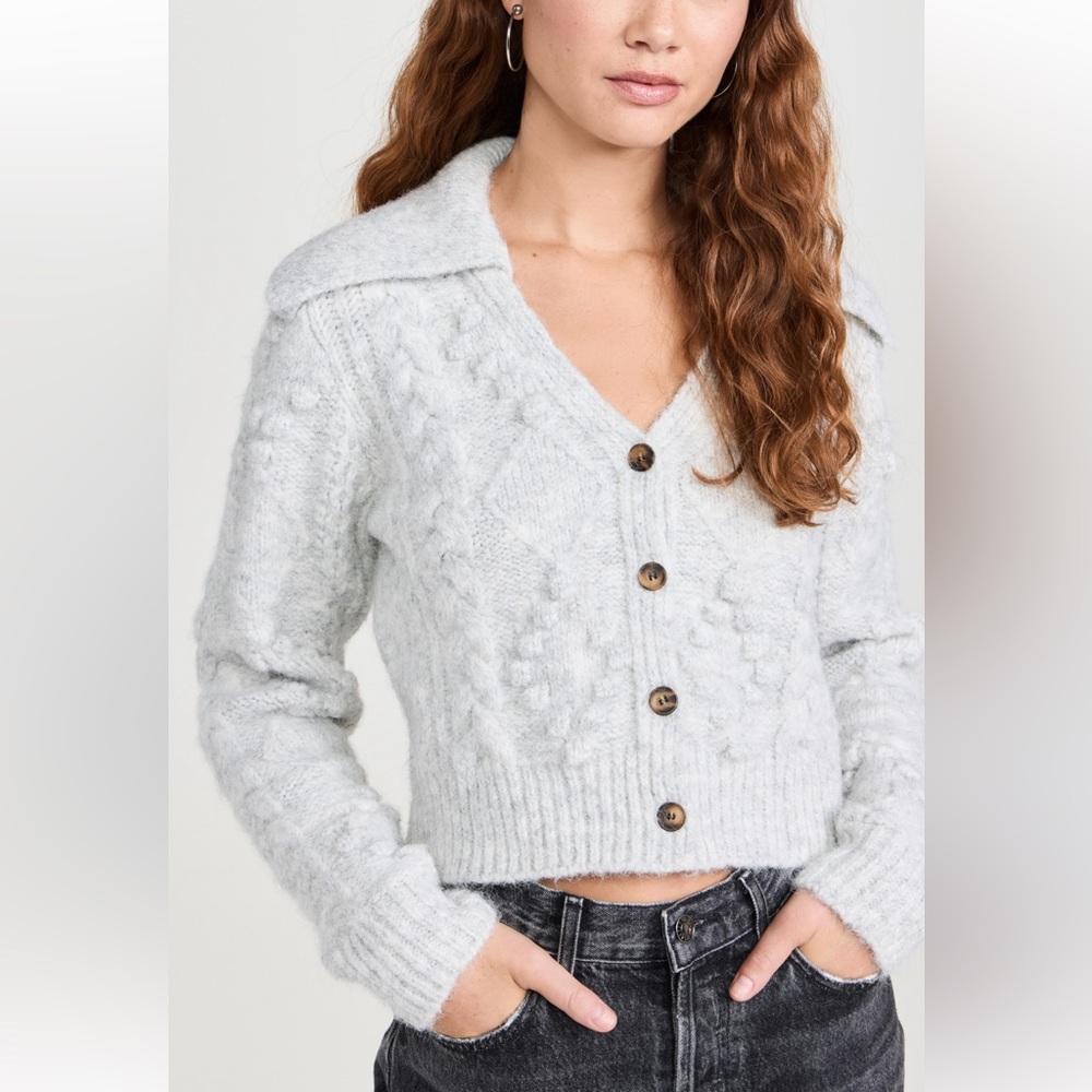 Le Jean Gray Cardigan Size XS